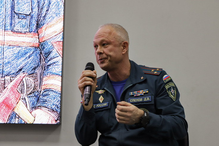 Inspiring Courage and Dedication: Dmitry Slepov The Head of the Fire and Rescue Squad  Inspires Youth at “Conversation with a Hero project” at AST 